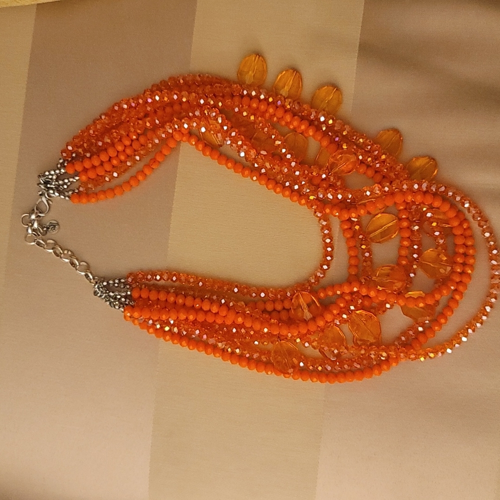 Orange Sassy Jones Malia Necklace